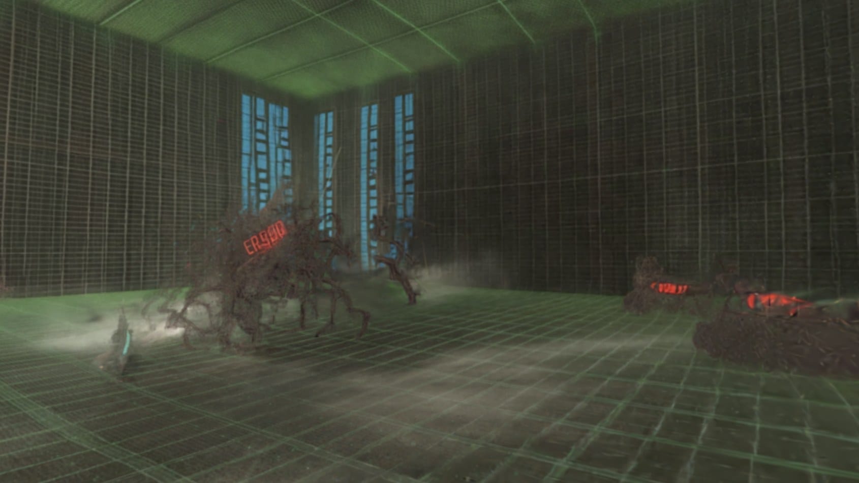 An FPS arena for fighting code bugs, generated with World Labs' Marble